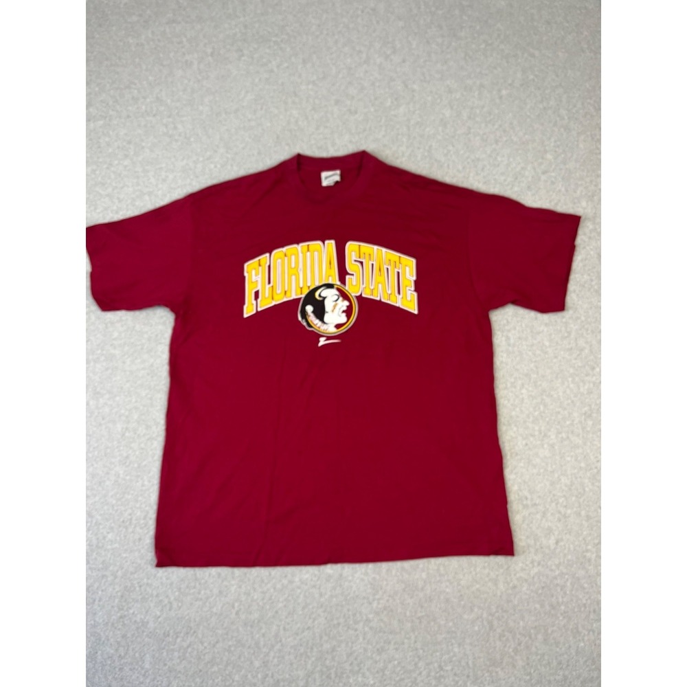 Vintage University Of Florida State Seminoles Shirt Mens 2X Red 90s Made USA